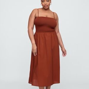 ✅🌹 Rust Brown Midi Dress